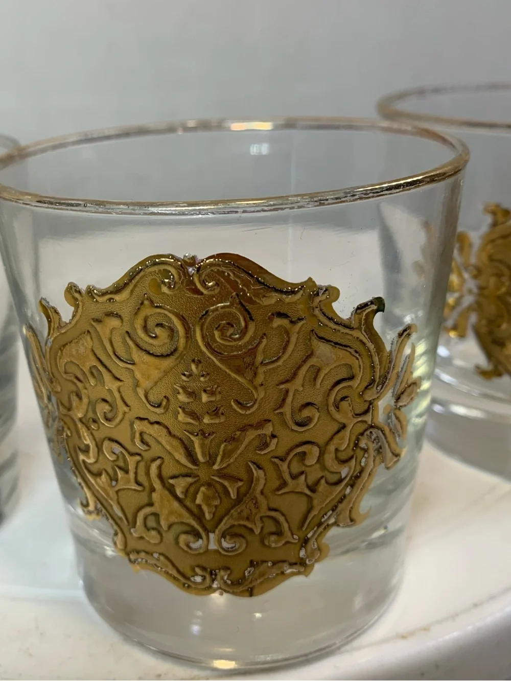 Vintage Libby’s “Opera” Gold Cocktail Glasses Set of 4.                3612
